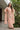 Embroidered Chinon Peach Readymade Palazzo Suit