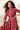Red Color Georgette Stylish Long Top With Skirt