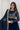 Navy Blue Embroidered Work Party Wear Anarkali Gown With Dupatta