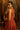 Vibrant Rust Mul Cotton Hand Work Designer Gown For Women