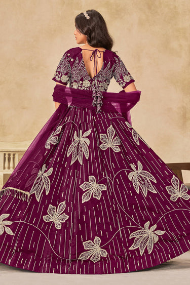 Purple Charm Function Wear Embroidered Lehenga Choli