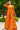 Orange Color Printed 3 Piece Koti Style Readymade Indo Western Suit In Georgette Fabric