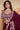 Wine Satin Silk Fabric Sequins Work Wedding Wear Saree
