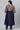 Navy Blue Color Art Silk Fabric Regular Wear Readymade Plus Size Kurti With Bottom
