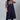 Navy Blue Color Art Silk Fabric Regular Wear Readymade Plus Size Kurti With Bottom