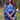 Festive Wear Blue Color Hand Dyed Rayon Fabric Kaftan Dress
