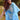 Rayon Fabric Festive Wear Sky Blue Color Hand Dyed Kaftan Dress