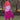 Festive Wear Hand Dyed Rayon Fabric Kaftan Dress In Multi Color