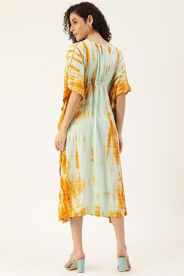 Rayon Fabric Casual Wear Brilliant Kaftan In Off White Color