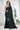Teal Embroidered Chinon Fabric Party Wear Designer Saree