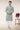 Grey Georgette Fabric Lucknowi Work Trendy Readymade Kurta For Men
