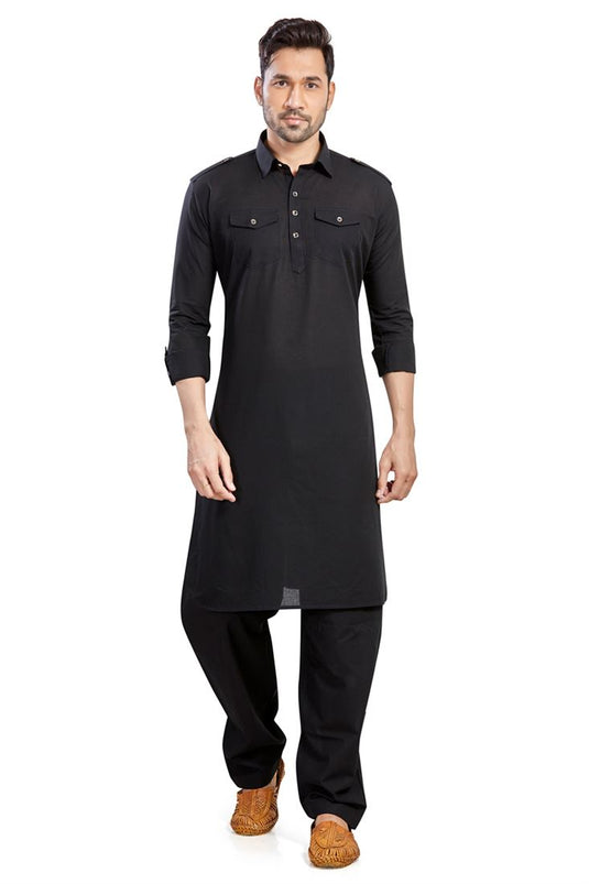 Buy Artistic Readymade Men Pathani Style Kurta Pyjama For Wedding