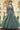 Elegant Green Color Cotton Fabric Party Style Gown