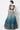 Fascinating Teal Color Chinon Fabric Foil Printed Lehenga