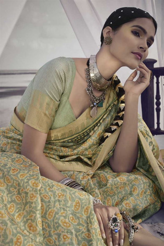 Festive Wear Art Silk Fabric Radiant Multi Color Printed Saree