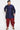 Navy Blue Color Plus Size Kurta With Dhoti Style Pyjama In Dhupion Silk Fabric