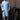Sky Blue Color Cotton Fabric Festive Wear Designer Readymade Kurta Pyjama For Men