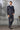Blissful Navy Blue Color Satin Fabric Coat Suit