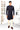 Stylish Choice Navy Blue Jacquard Indo Western For Men