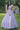 Georgette Fabric Lavender Color Embroidered Readymade Long Anarkali Style Gown