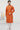 Stunning Orange Color Cotton Fabric Sangeet Wear Trendy Printed Readymade Kurta Pyjama For Men