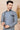 Printed Blue Fancy Fabric Graceful Readymade Men Indo Western