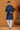 Jacquard Work Fancy Navy Blue Color Jacquard Silk Fabric Wedding Wear Readymade Indo Western For Men