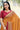 Orange Color Border Work On Crepe Silk Fabric Beatific Casual Saree