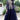 Incredible Embroidered Work On Georgette Fabric Navy Blue Color Sharara Suit