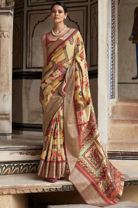 Viscose Fabric Sangeet Wear Vivacious Saree In Multi Color