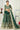 Dark Green Color Net Fabric Embroidery Work Reception Wear Lehenga