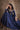 Art Silk Fabric Party Style Designer Embroidered Readymade Gown In Navy Blue Color