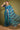 Ocean Blue Georgette Chiffon Saree with Foil Printed Work