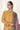 Embroidered Art Silk Fabric Long Straight Cut Suit In Mustard Color