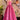 Party Style Printed Work Pink Color Long Gown With Dupatta In Cotton Silk Fabric