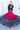Radiant Pink Color Art Silk Fabric Foil Printed Kids Gown
